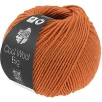 LANA GROSSA COOL WOOL BIG 50 g pflegeleichtes Strickgarn extrafeine Merinowolle Häkelwolle, 120 m (Premium Merinowolle Garn für Strickideen, Klassiker aus purer, extrafeiner Merinowolle), 50 g