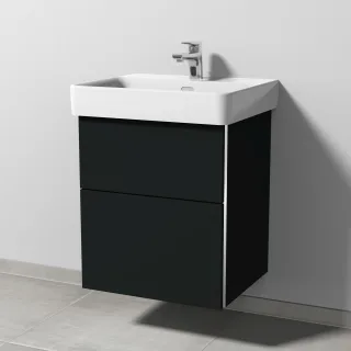 Sanipa 3way Waschtischunterbau zu Laufen Pro S Waschtisch mit 2 Auszügen, Vulkan-Matt BP7651V