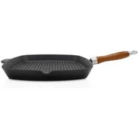 Krüger Steakpfanne Einsenguss Grill-/ Steakpfanne RUSTICA, 28 x 28cm, Gusseisen (1-tlg), für Induktions-Kochfelder geeignet