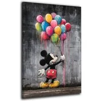 Artedinoi Leinwandbild Pop Art Comicfigur Maus Wandbild Leinwandbild Kunstdruck XL Wanddeko, Comic-Maus, Porträt