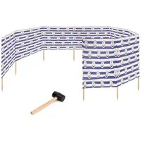 Garronda Windschutz Strand Sichtschutz 12m lang mit Gummihammer Garten Meer GAEX001
