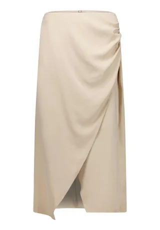 CARTOON - Midi-Rock in Wickeloptik beige - Gr. - 42