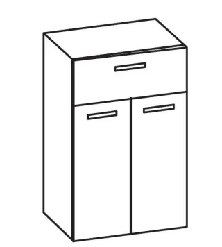 Artiqua 400 Midischrank, Sanremo Eiche quer NB, 400-MTL-2-60-7145-428 400-MTL-2-60-7145-428