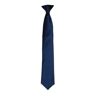 Premier Colours Herren Satin-Clip-Krawatte (Marine)