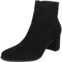 Ital-Design Damen Ankle Boot mit Blockabsatz und Schlupfdesign Stiefelette (92002565) Blockabsatz Stiefeletten in Schwarz