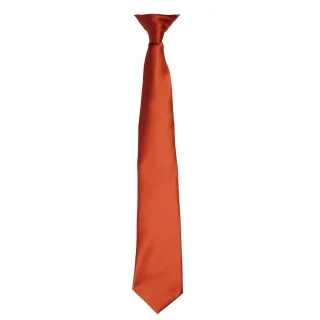 Premier Colours Herren Satin-Clip-Krawatte (Kastanie)