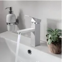 HOMELODY Waschtischarmatur waschbecken Wasserhahn Bad Badarmatur Armatur Mischbatterie (Badezimmer armaturen, Waschbeckenhahn) waschtischarmatur für aufsatzbecken,Gebürstet
