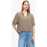 s.Oliver Kurzarmbluse Bluse Viskosebluse im Boxy Fit