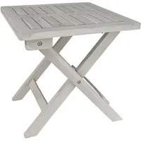 ESTEXO Gartentisch Beistelltisch Holztisch Tisch 40x40 cm Klapptisch Weiß lasiert Holz