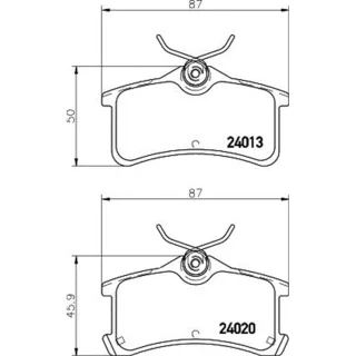 Hella Bremsbel?ge hinten Toyota Avensis Corolla