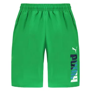 Puma Fun Mens Green Woven Bermuda Shorts