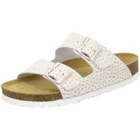 AFS-Schuhe 210016 Zweischnaller Pantolette für Damen mit Fußbett, bequeme Sandalen aus Leder