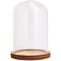 VBS Dekoobjekt Deko-Glasglocke mit Boden befüllbar, 12 cm