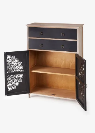 bonprix Kommode, schwarz, Gr.108x80 cm, Dielenschrank