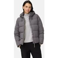 camel active Steppjacke mit Kapuze Langarm Markenlogo