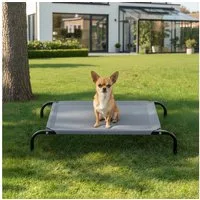 belviona Hundebett erhöht, wetterfeste Outdoor-Hundeliege, Mesh-Material & Metallrahmen, atmungsaktiv & pflegeleicht
