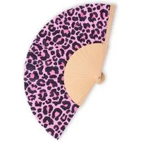 by Vivi Handfächer Fächer - PINK LEOPARD - pink/schwarz
