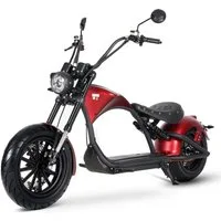 Vankel E-Motorroller M1P E-Chopper 2000W, 1800Wh, 80km Reichweite, Retro-Elektro-Scooter, 2000 W, 45 km/h, Straßenzugelassener E-Chopper für Stadt & Freizeit, & 200kg Zuladung