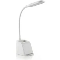 BEARWARE Schreibtischlampe LED Dimmbar mit Wireless Charger, Bürölampe, Leselampe, Tischleuchte, mehrere Helligkeitsstufen, Nachtlichtfunktion, LED fest integriert, warmweiß, kaltweiß, neutralweiß, 3 Lichtmodi, Touch, mit Stifthalterung, Ladegerät QI