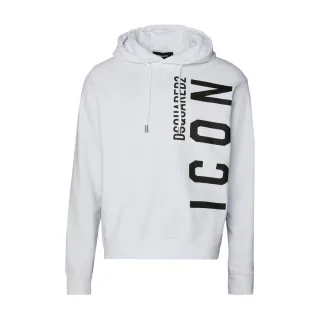 Dsquared2 Weißer Hoodie Größe L Schwarzes Icon-logo