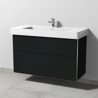 Sanipa 3way Waschtischunterbau zu Laufen Pro S Waschtisch mit 2 Auszügen, Vulkan-Matt BP7701V
