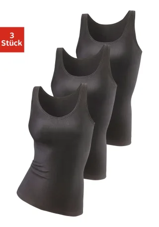 petite fleur Achselhemd 3er-Pack, aus reiner Baumwolle, Tanktop, Unterziehshirt