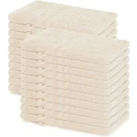 Lavea Waschhandschuh 20er Set Waschhandschuhe, 15 x 21 cm, Elena-Frottierserie, Waschlappen, (20-St), 500 g/m² Frottier, weich & saugstark, pflegeleicht