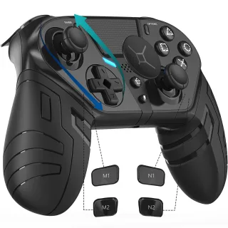 Q300 Modular Pro Gaming Controller with ALPS Joystick 6-Axis Gyro Motion Sensing Vibration Programmable Back Buttons Lin
