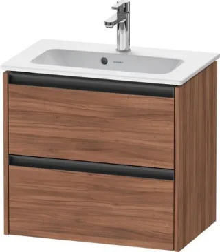 Duravit Ketho.2 Waschtischunterbau wandhängend Nussbaum Matt 610x390x549 mm - K25255079790000 K25255079790000