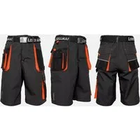 LEBER & HOLLMANN Arbeitshose Arbeitshose Herren Sicherheitshose Schutzhose KURZE + Gürtel