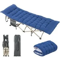Yaheetech Feldbett Campingbett mit Tragetasche & Seitentasche & Matratze Klappbett bis 150 kg belastbar, 191 × 67 × 56 cm