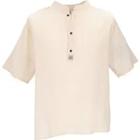 Guru-Shop Hemd & Shirt Yoga Hemd, lässiges Baumwollhemd mit.. Ethno Style, alternative Bekleidung