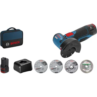 Bosch Akku-Winkelschleifer GWS 12V-76, mit 2 x 2.0 Ah Li-Ion Akku - 06019F200C
