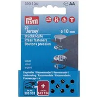Prym Druckknopf - Jersey Druckknöpfe mit Kappe 10 mm / 20 Stück, Nachfüll-Set (ohne Werkzeug)