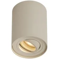 Qazqa LED Aufbaustrahler Rondoo, ohne Leuchtmittel, Extra-Warmweiß, QAZQA Aufbau­spot, gu10, Beige, Aluminium, Modern