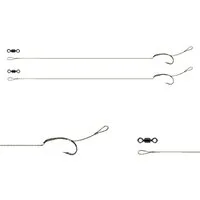 DAM Fishing Karpfenhaken Tactix Rig Anti-Snag Boilie Karpfen Rig Gr. 2-8 Vorfachhaken gebunden, (Spar-Set), die Spitze des Hakens zeigt nach innen