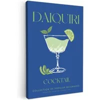 OneMillionCanvasses® Leinwandbild Cocktail - Daiquiri - Blau - Retro, Fotodruck (1 St), Wandbilder für Esszimmer, Wanddeko Bilder Küche, 20x30 cm