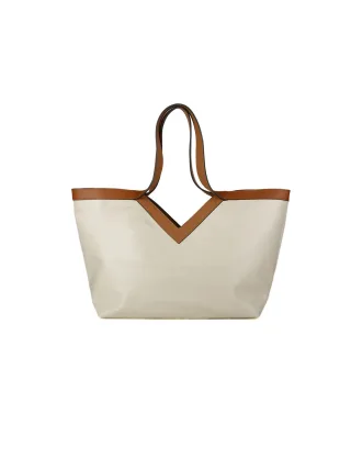 Giulia Monti Tote Bag Hellbeige Goldbraun