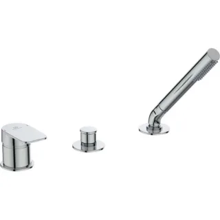 Ideal Standard Tonic II 3-Loch-Wannenarmatur A6349AA Wannenrandmontage, ohne Wanneneinlauf, verchromt