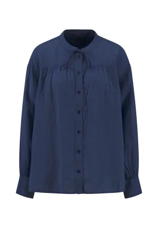 FYNCH-HATTON - BLOUSE VOLUME LINEN MELANGE galaxy blue - Gr. - 42