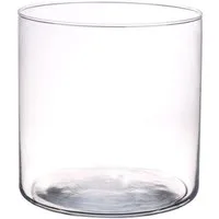 INNA-Glas Kerzenhalter Zylinder Windlicht Glas Sanny aus Glas, klar, 19cm, Ø19cm