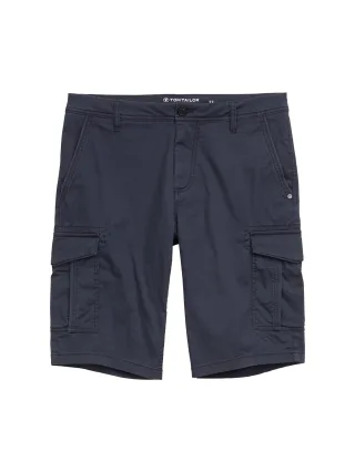Tom Tailor - Cargo Shorts mit Taschen navy triangle print - Gr. - 38
