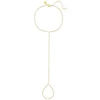 Hey Happiness Fußkette mit Zehenring Rolo – Edelstahl Damen Fußschmuck verstellbar, wasserfeste Fußkettchen Toe Chain Anklet, für Strand und Pool