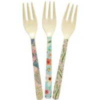 rice Kuchengabel Rice Melamin Kuchengabel - Flower Prints - 3er-SET (3 Stück)