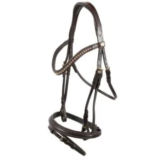 Hans Melzer Horse Equipment Hans Melzer Trense Mechtersen braun/messing WB (Warmblut)