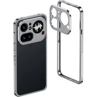 Wigento Handyhülle Metallrahmen für Nothing Phone 4a Pro Kamera Schutz Wärmeableitung, Kamera Schutzring, Wärmeableitung, Schultertasten
