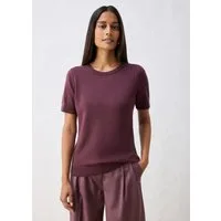 bonprix Strickpullover Kurzarm, Regular Fit, aus Baumwolle und Wolle, eleganter Stil
