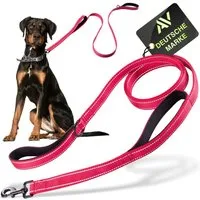 AVANA Hundeleine reflektierende Führleine integrierter Kurzführer 1,5 Meter lange Leine, Nylon, 2 gepolsterte Handschlaufen, für große und mittelgroße Hunde