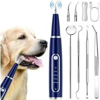 Futicare Zahnpflege-Set Ultraschall-Zahnreiniger für Hunde/Katzen 5 Modi & 3 Köpfe, IPX7 wasserdicht (1500mAh)​