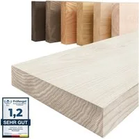 LAMO Manufaktur Wandregal Pure: ohne Montage Set 40 cm, Komplett-Set, 40mm stake Massivholzplatte